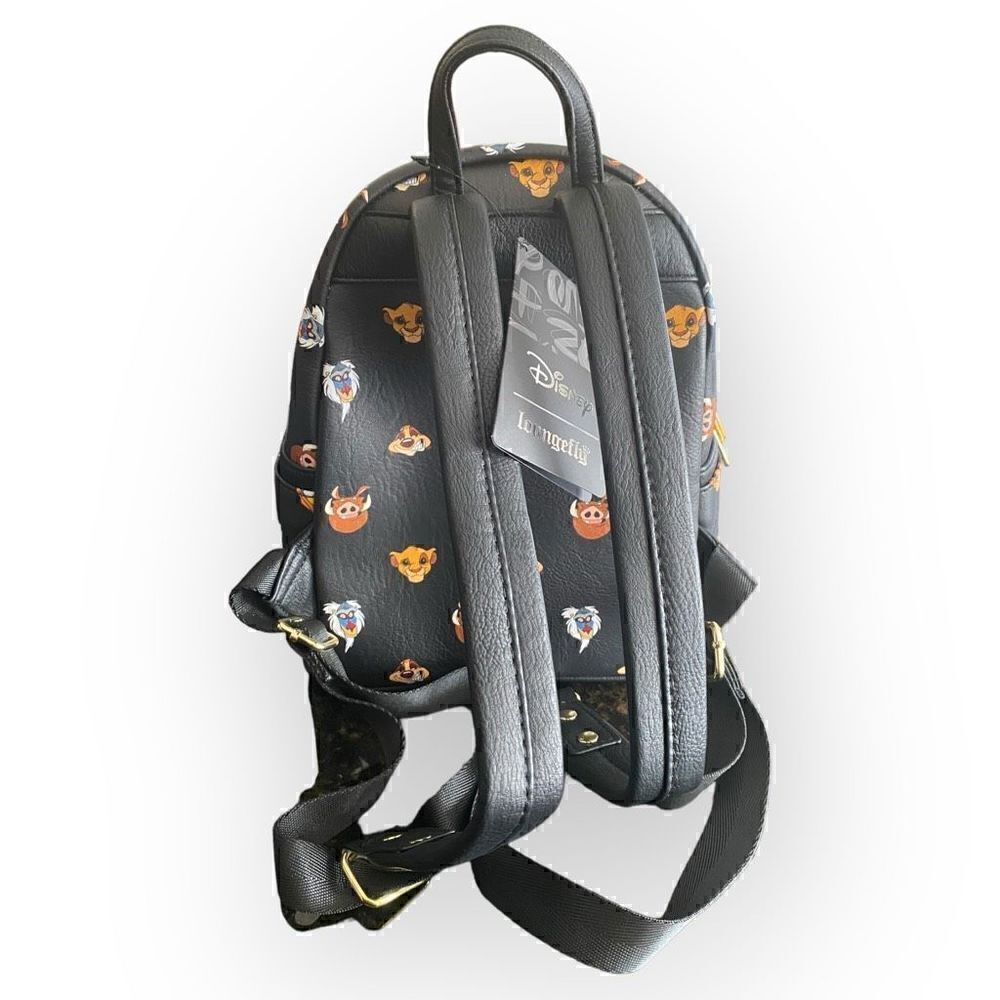 Loungefly Disney The Lion King Mini Backpack Black Character Faces New Exclusive - Picture 5 of 6
